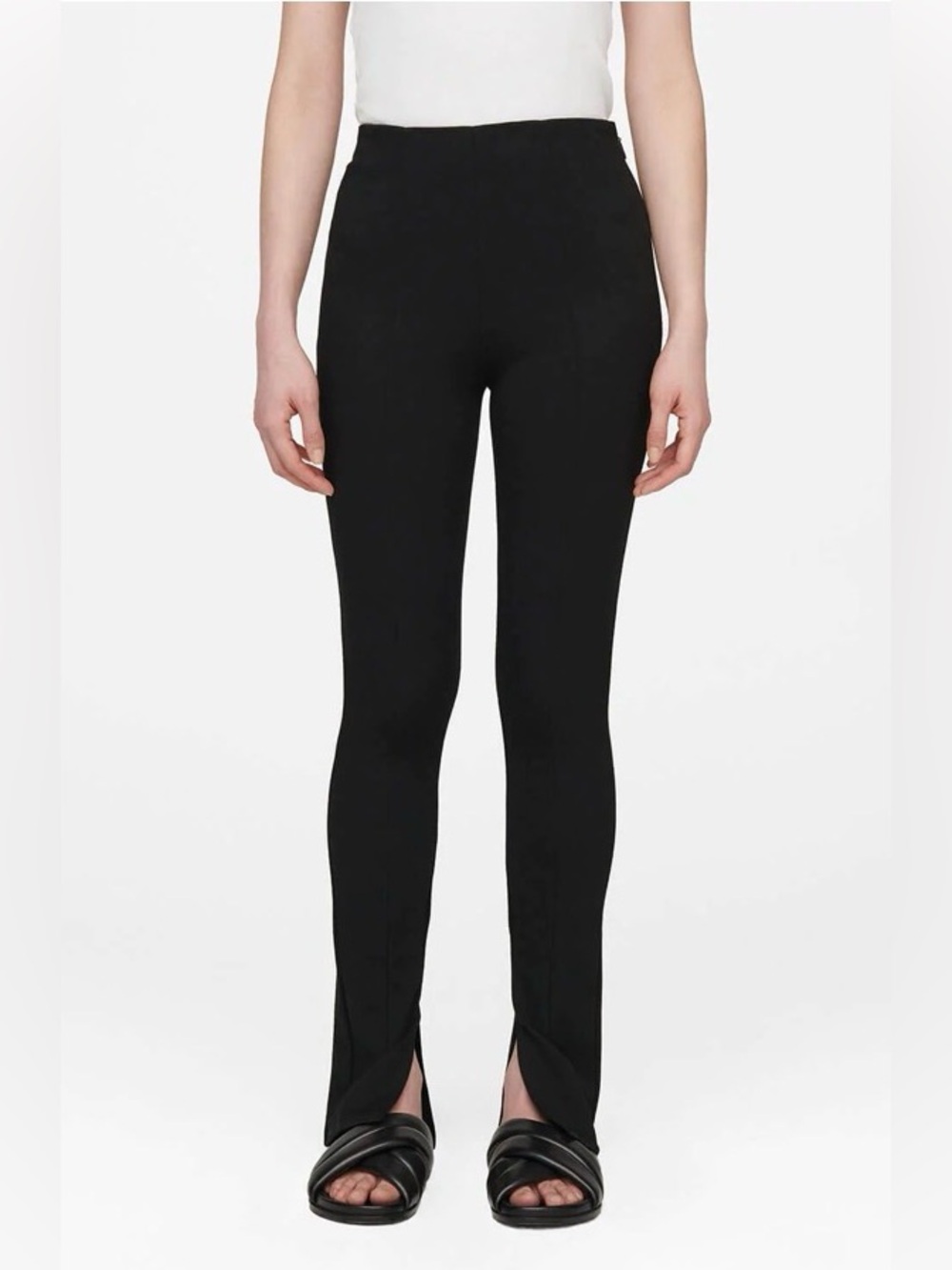 NWT REVOLVE Anine Bing Max Tailored Pants in Black Size 34